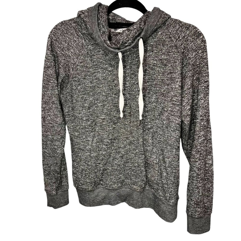 Jo & Co Hoodie Cowl Neck With Hood Pull Strings and Kangaroo Pockets Super Soft
